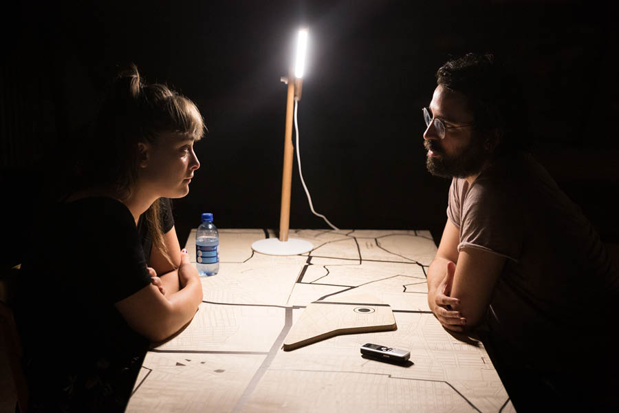 Patron and actor in conversation