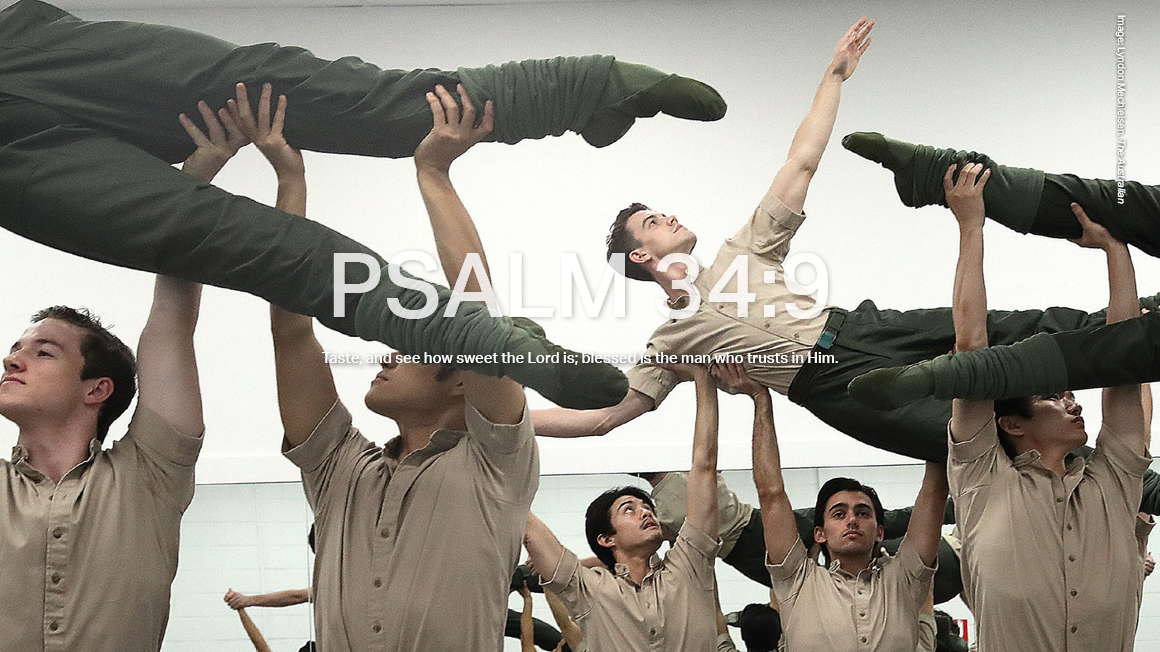 Queensland Ballet's male dancers in rehearsal for Soldiers’ Mass by contemporary choreographer Jiri Kylian. The piece explores the horrors of war through the eyes of young soldiers, and is part of Queensland Ballet’s The Masters Series.
