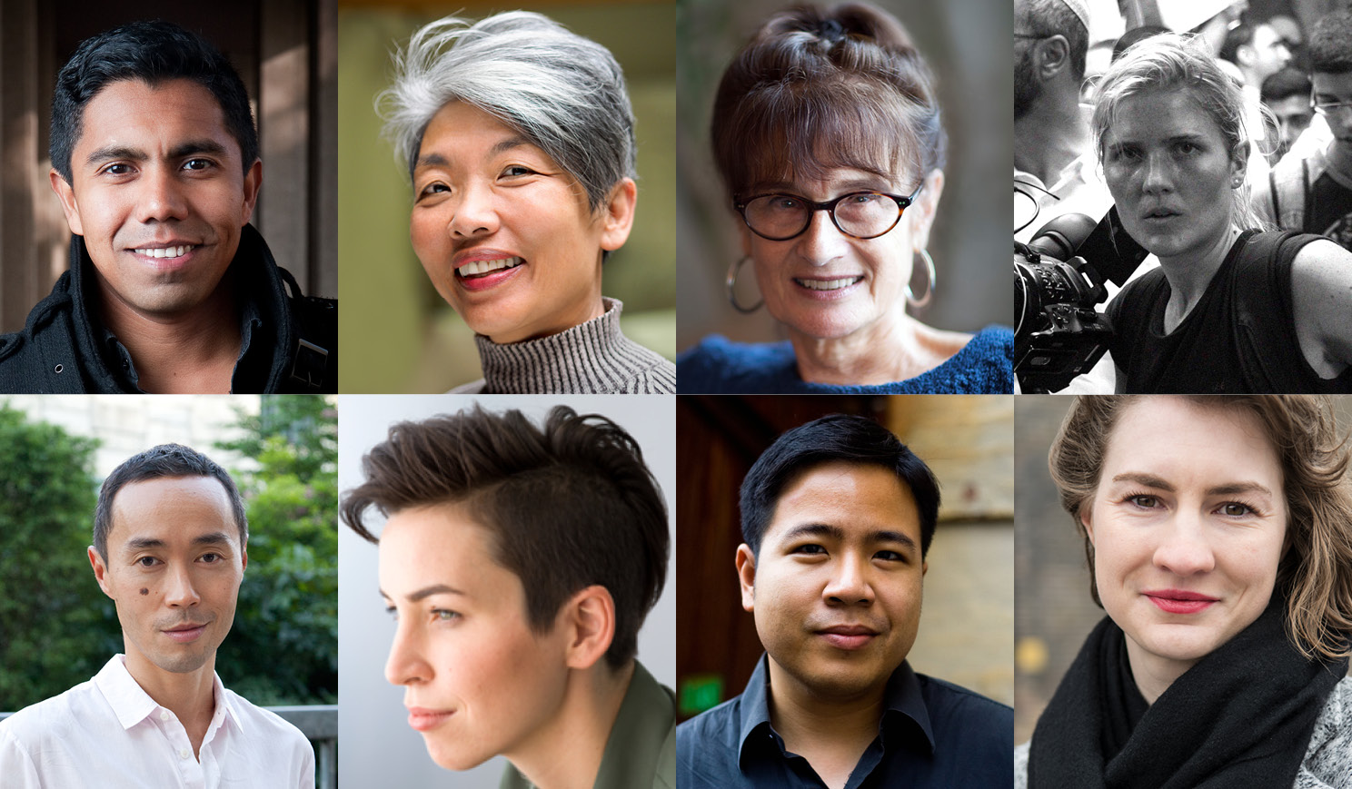 Top, L-R: Arif Anwar, Long Litt Woon, Joan Silber, Sophie McNeill. Bottom, L-R: Tash Aw, Julia Philips, Pitchaya Sudbanthad, Lucia Osborne-Crowley 